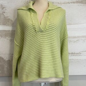 Free People Marlie Pullover (Lime Green)